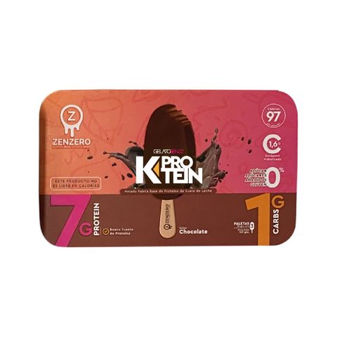 Pack helado paleta Keto protein Zenzero chocolate 3 un