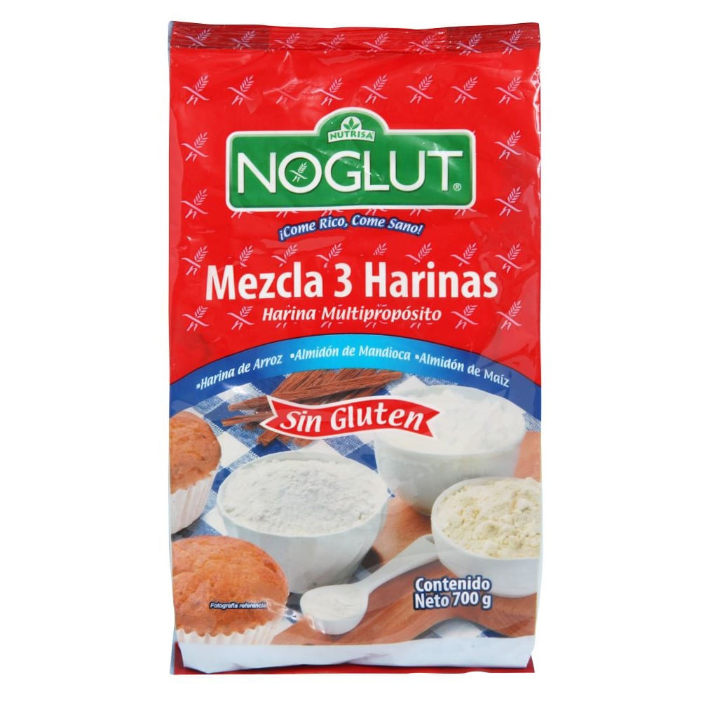 Harina Noglut mezcla 3 tipos 700 g
