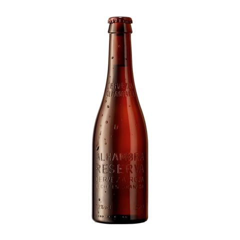 Cerveza Alhambra roja botella 330 cc