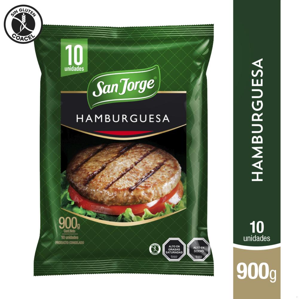 Hamburguesa vacuno y cerdo San Jorge 10 un bolsa 900 g Hamburguesa vacuno y cerdo San Jorge 10 un bolsa 900 g
