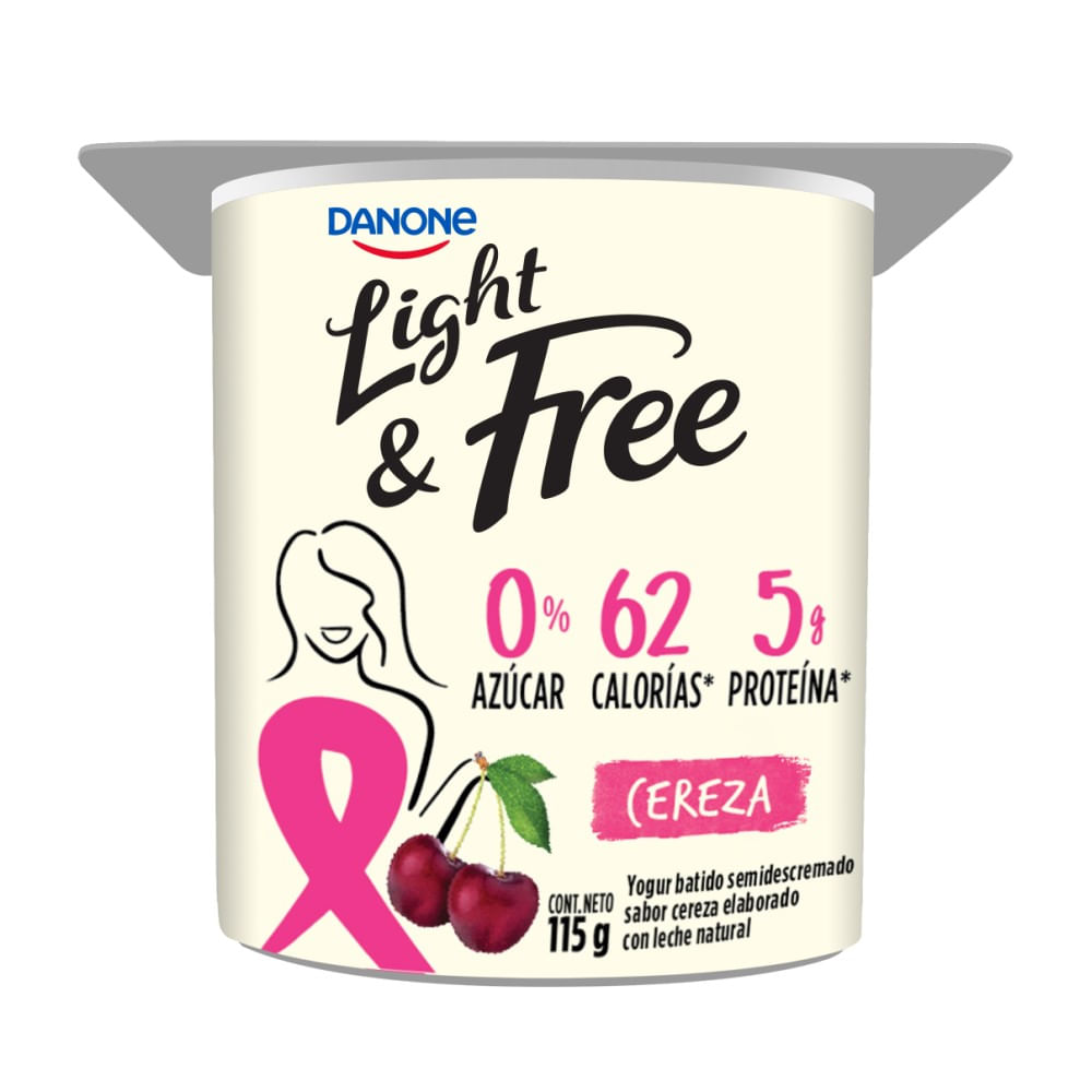 Yoghurt Danone light y free cereza 115 g
