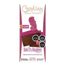 Chocolate Guylian dark 72% cacao con raspberry 100 g