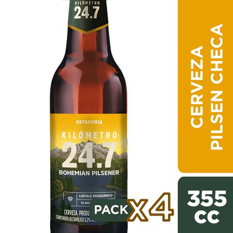 Pack cerveza Km 24.7 bohemian botella 4 un de 355 cc