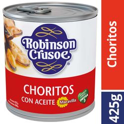 Chorito Robinson Crusoe en aceite lata 425 g