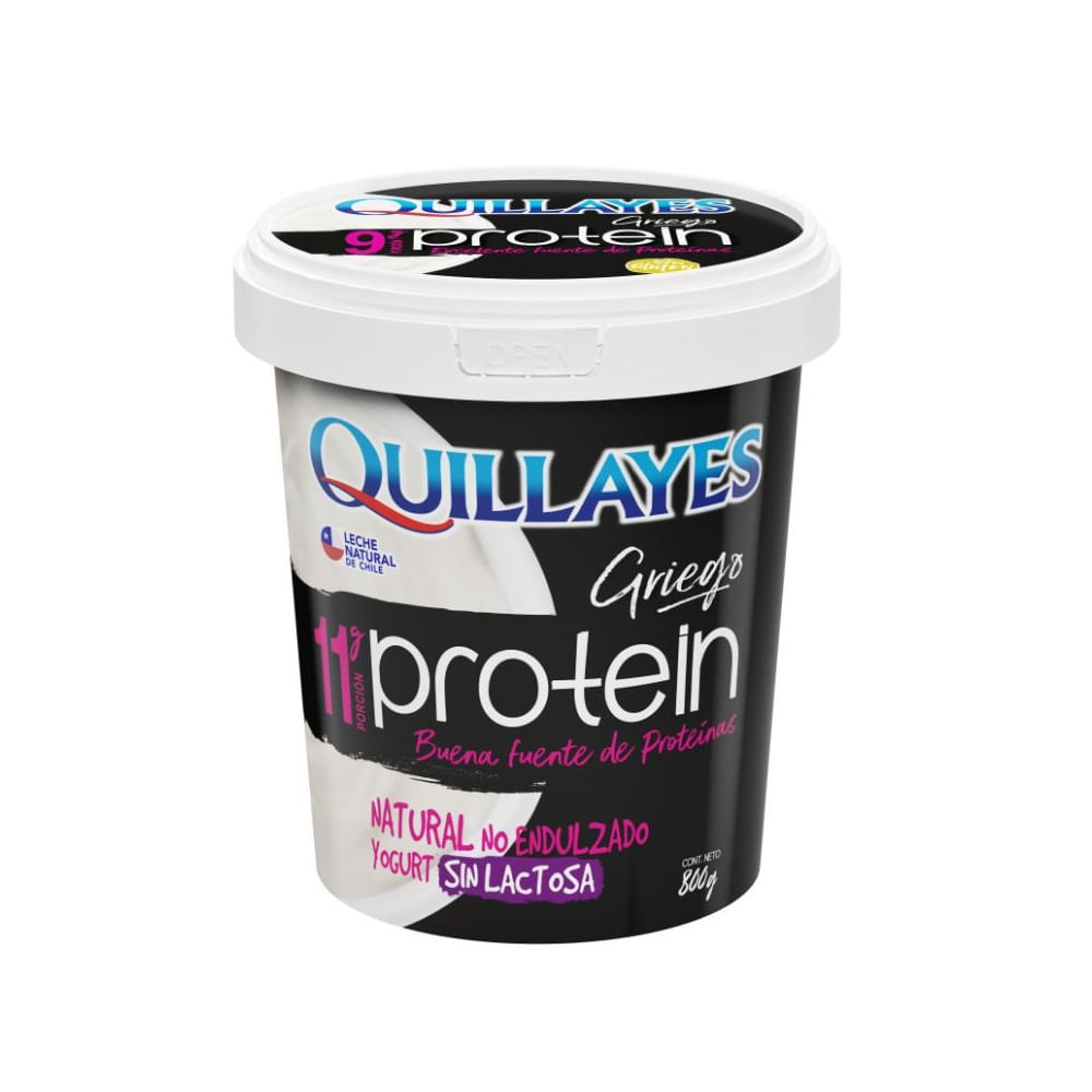 Yoghurt griego Quillayes protein natural pote 800 g