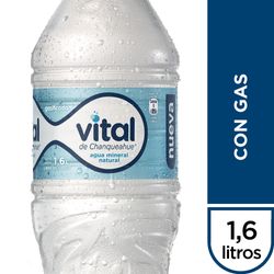 Agua mineral Vital con gas botella 1.6 L