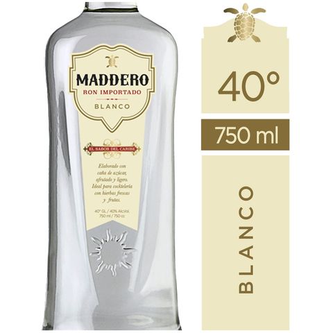 Ron blanco Maddero botella 750 cc