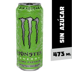 Bebida energética Monster ultra paradise sin azúcar lata  473 ml