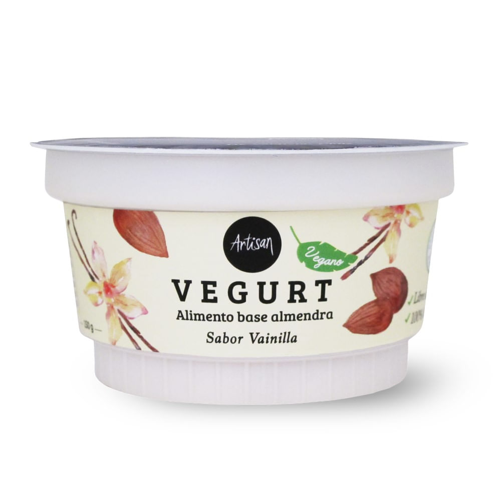 Alimento base de almendra Vegurt Artisan vainilla pote 150 g