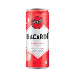 Cóctel de ron Bacardi rum&cola sabor a cola lata 310 ml