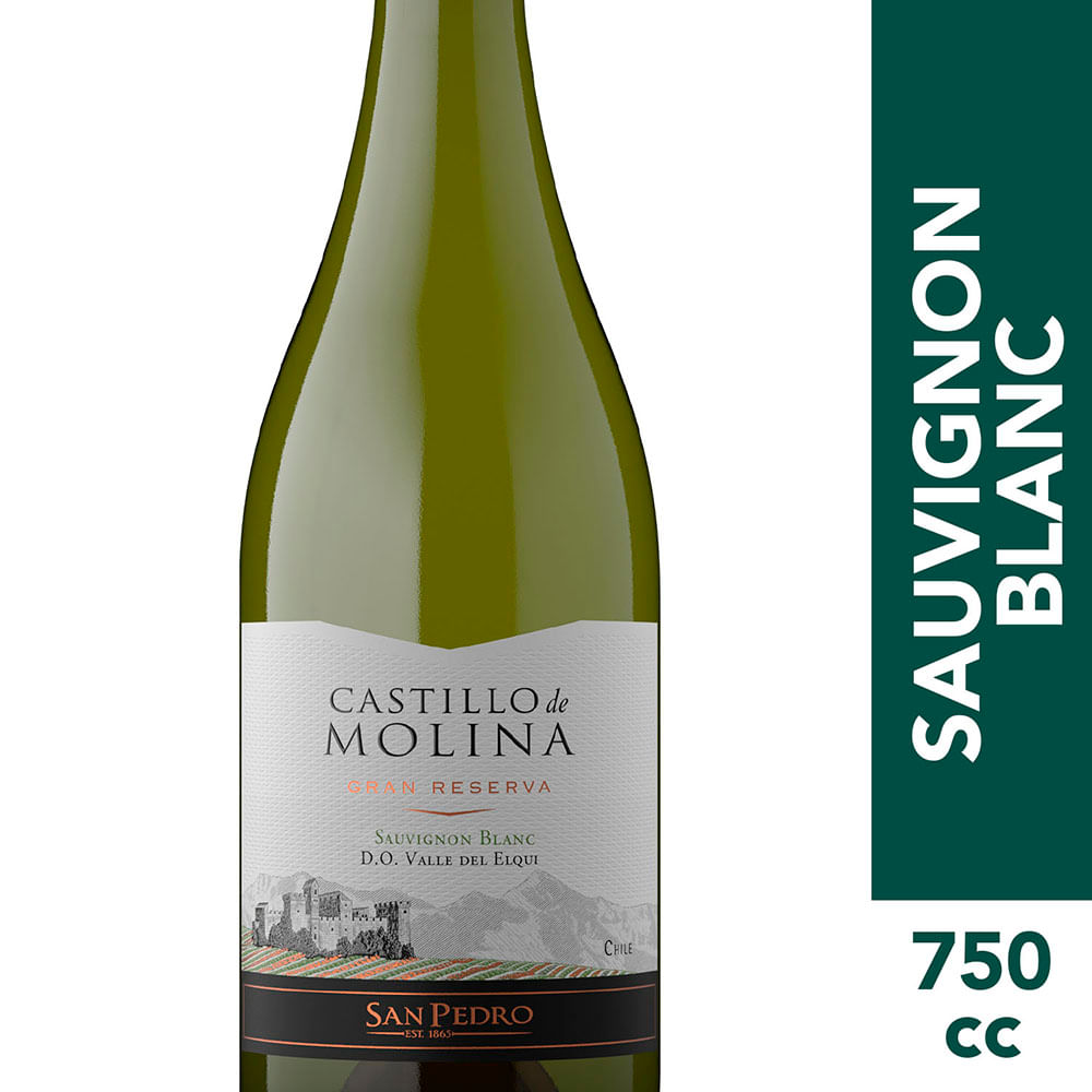 Vino Castillo de Molina gran reserva sauvignon blanc 750 cc