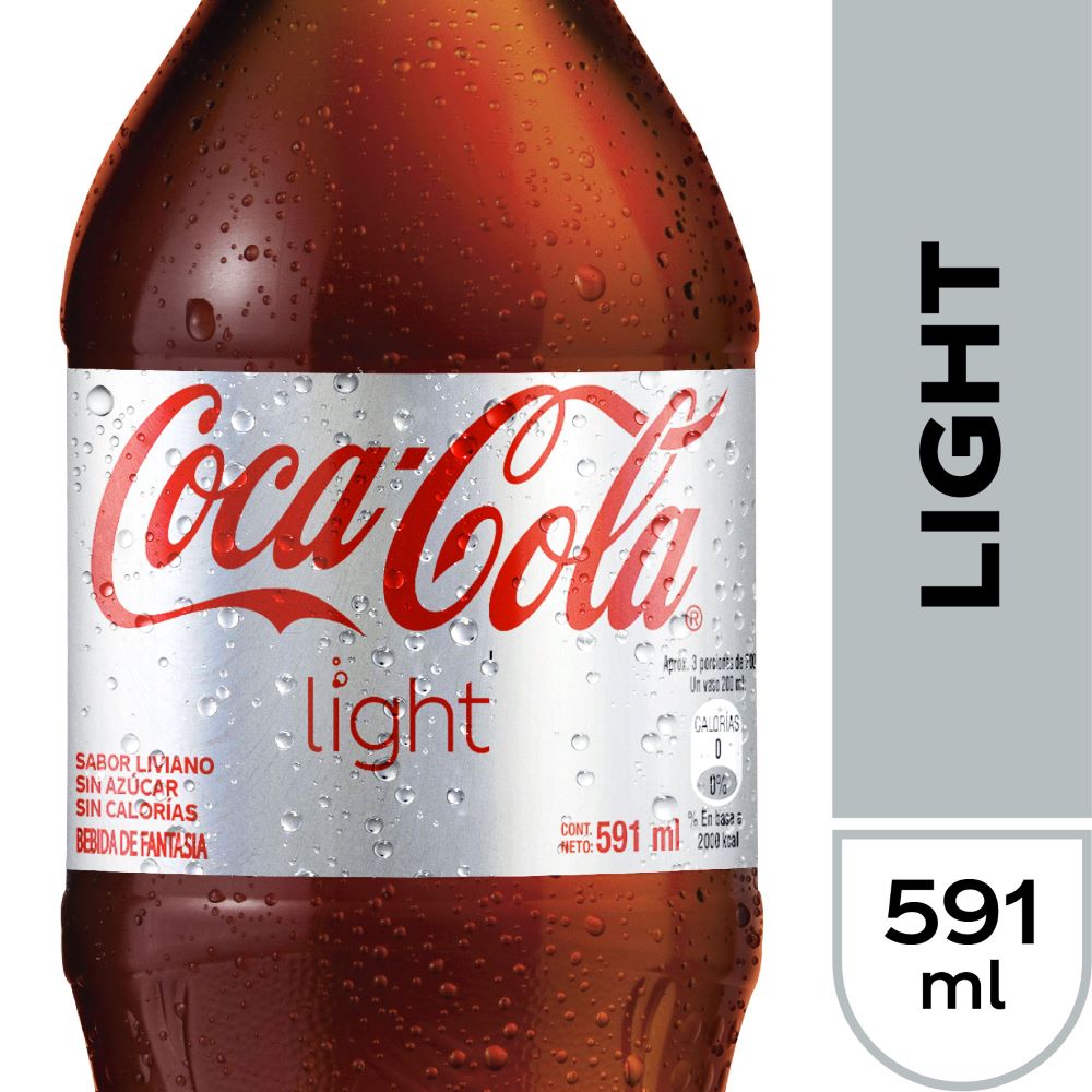 Bebida Coca Cola light botella 591 ml