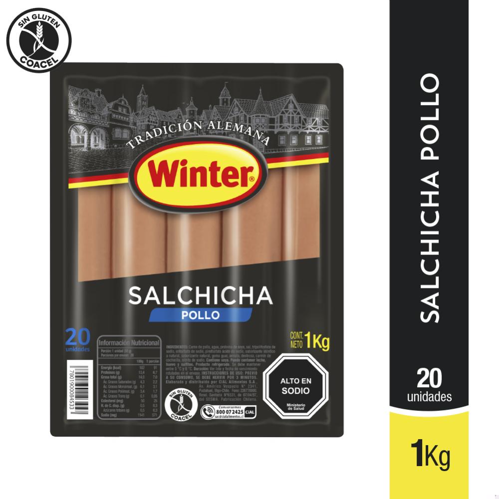 Salchicha de pollo Winter 20 un 1 Kg