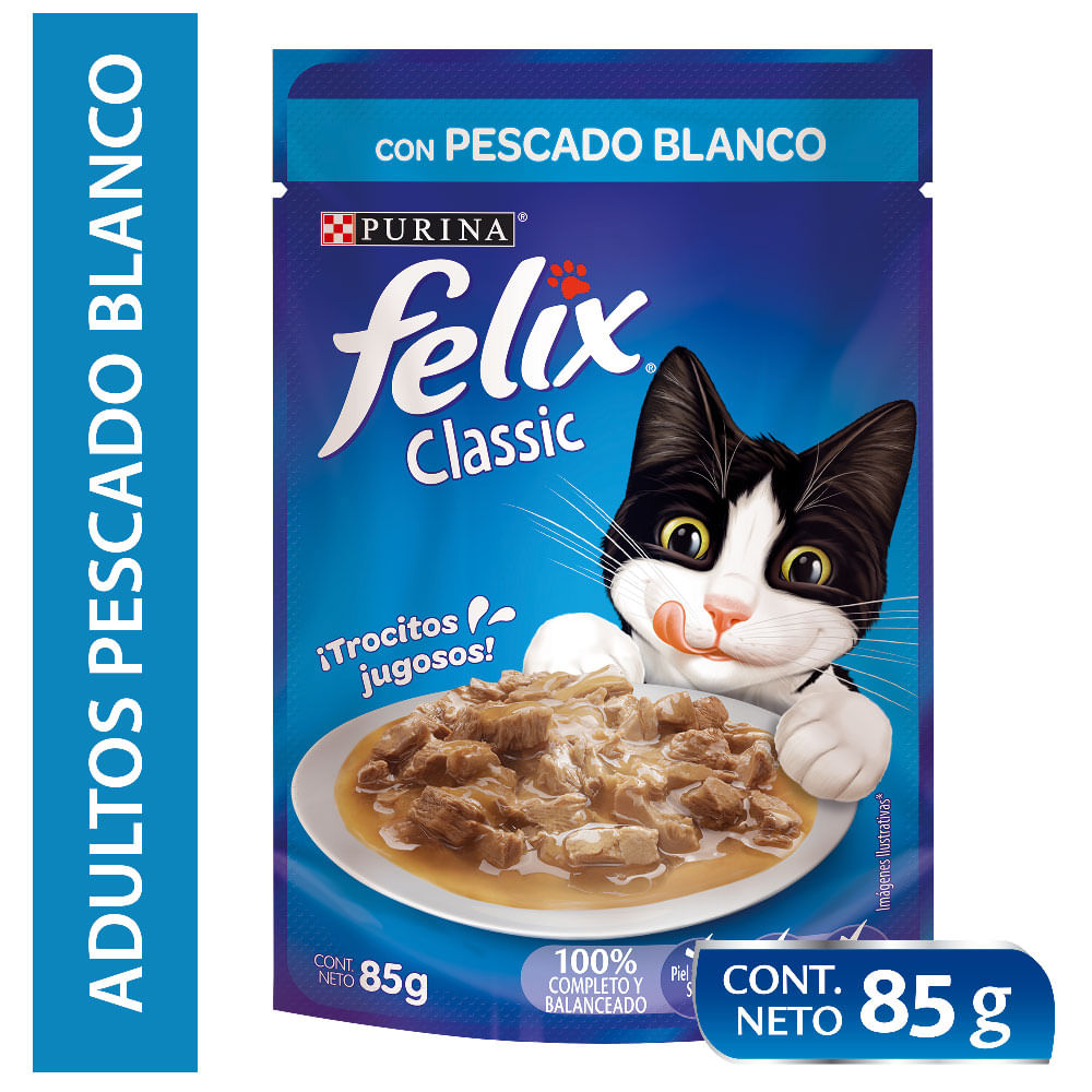 Alimento húmedo gato Felix Sensaciones pescado en salsa 85 g