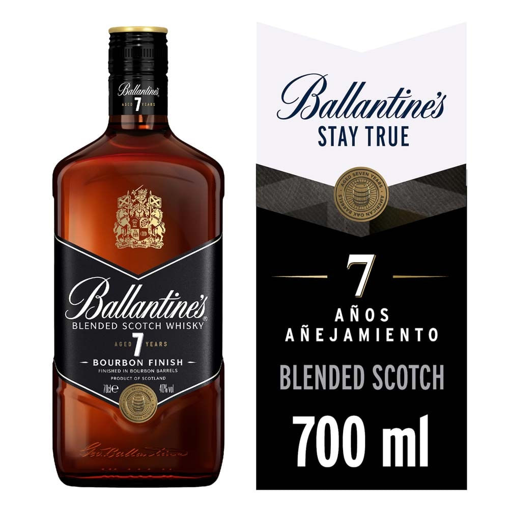 Whisky Ballantine's bourbon finish 7 años botella 700 cc