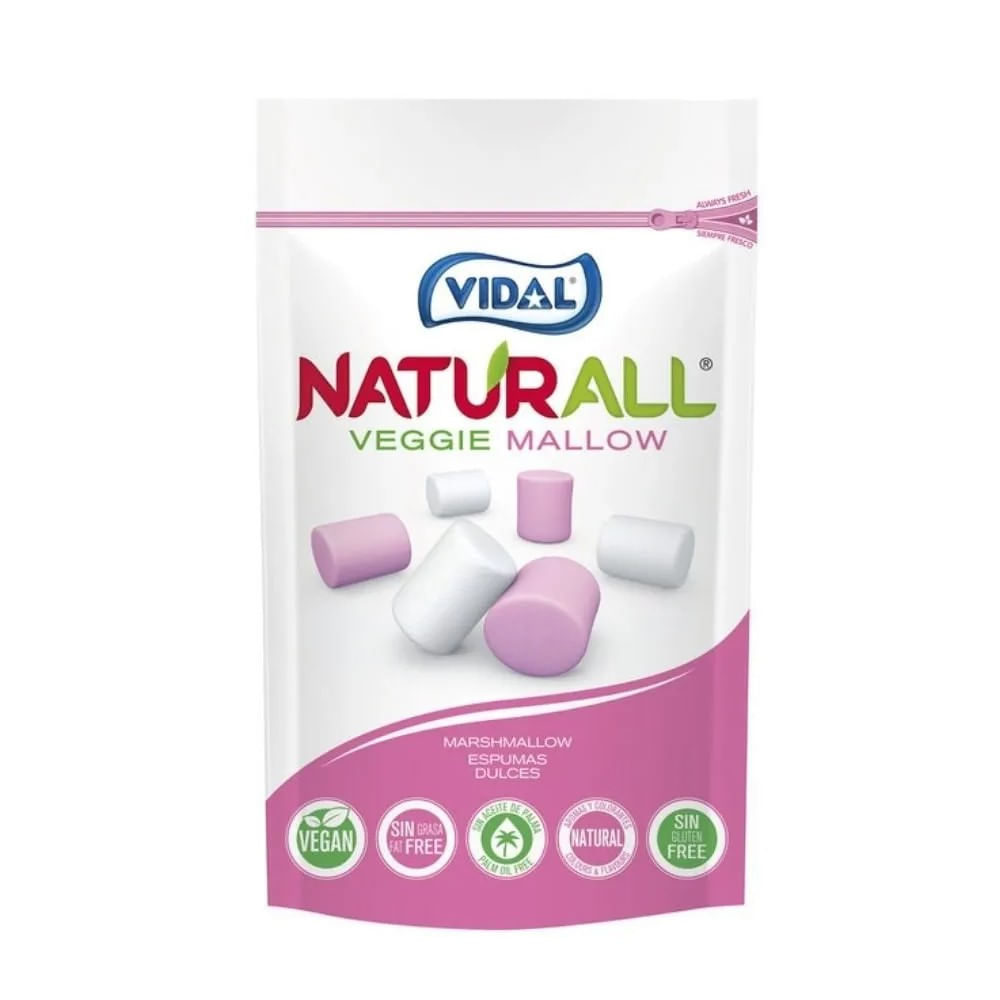 Marshmallow Vidal naturall veggie bolsa 90 g