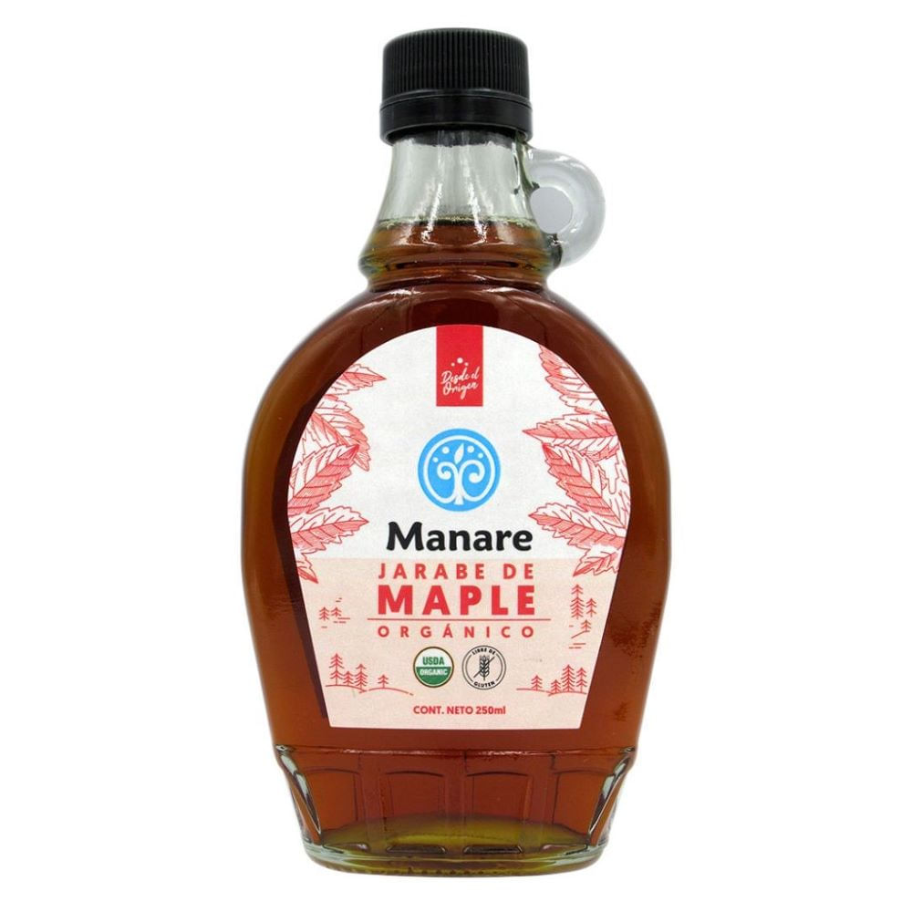 Jarabe de maple Manare orgánico botella 250 ml