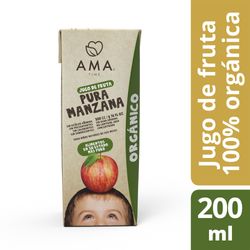 Jugo orgánico Ama manzana tetra 200 ml