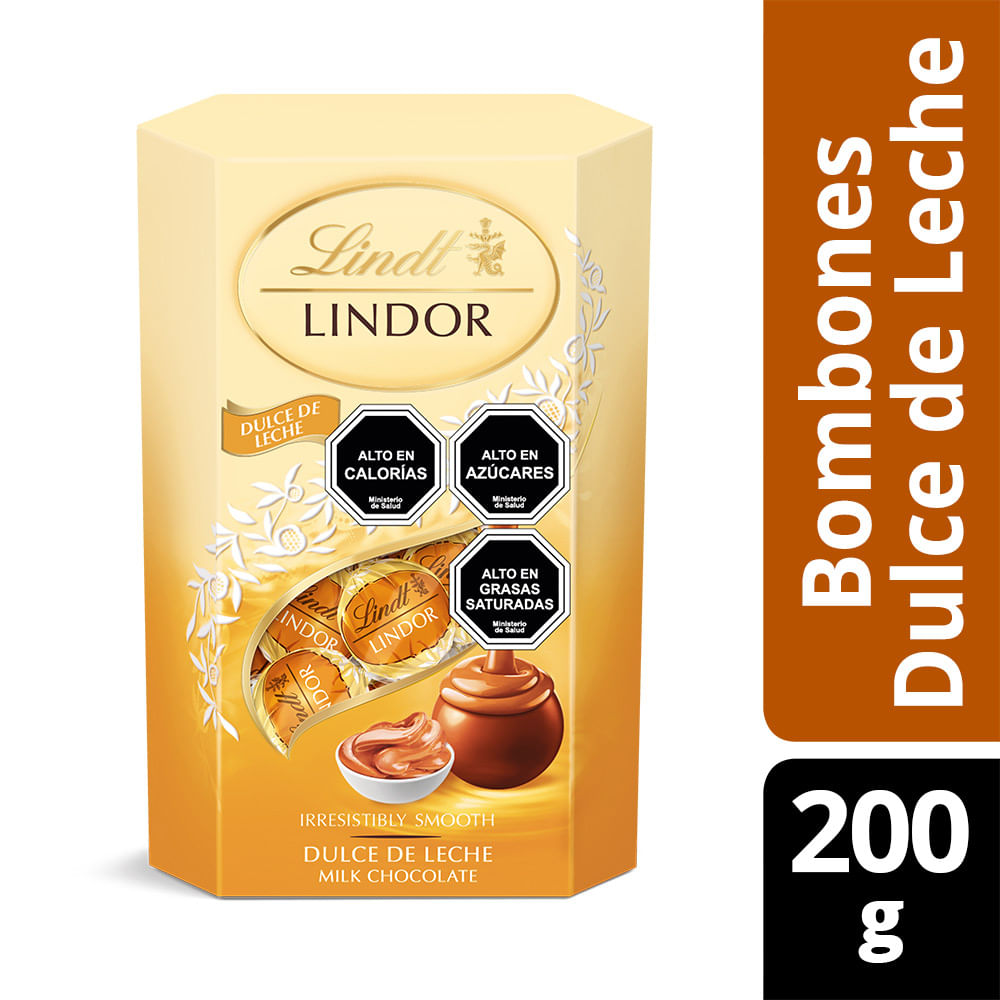 Chocolate bombón Lindt lindor dulce de leche caja 200 g