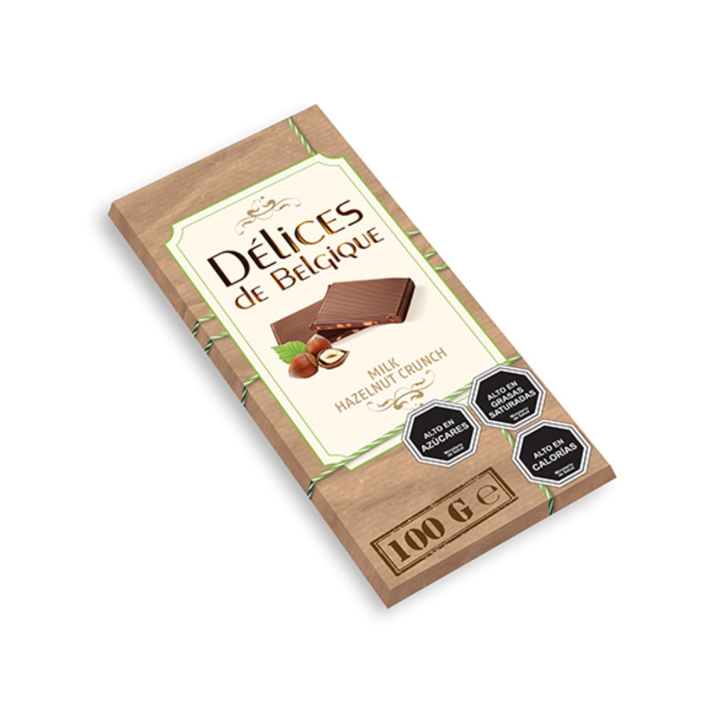 Chocolate de leche Delices de Belgique avellana 100 g