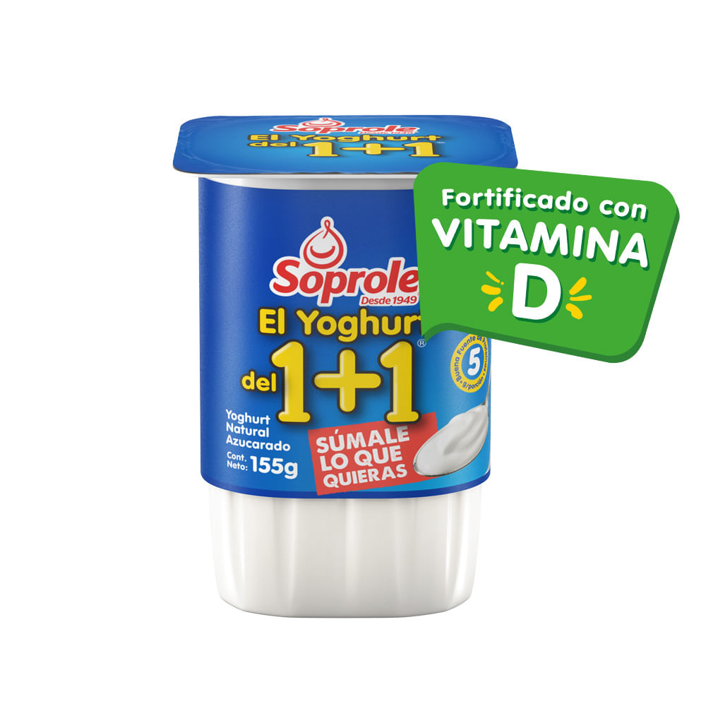 Yoghurt Soprole 1+1 pote 155 g