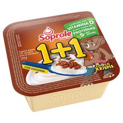 Yoghurt con cereal Soprole 1+1 choco krispis pote 140 g
