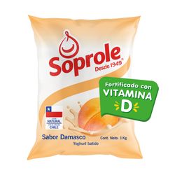 Yoghurt batido Soprole sabor damasco bolsa 1 Kg
