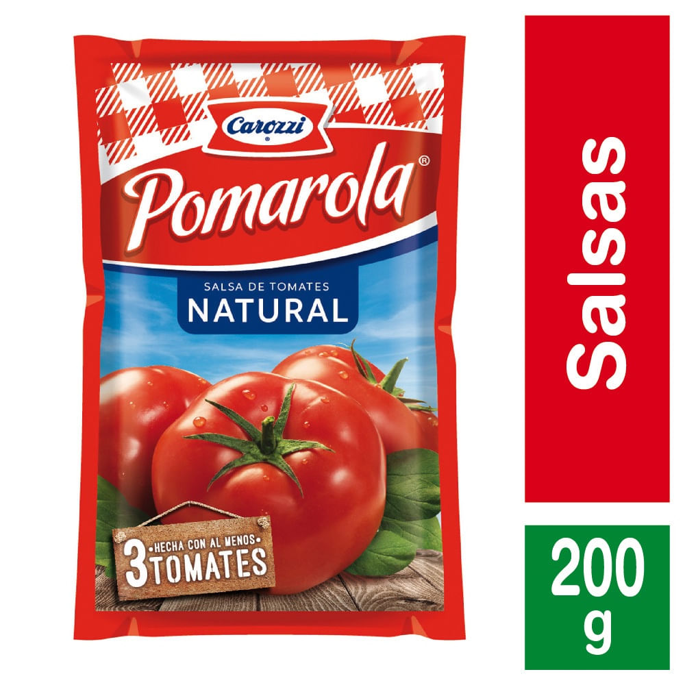 Salsa de tomate Pomarola natural 200 g
