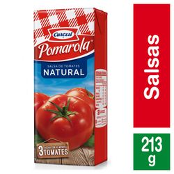 Salsa de tomate Pomarola natural tetra 213 g