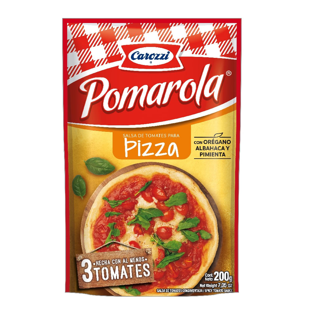 Salsa de tomate Pomarola pizza 200 g Salsa de tomate Pomarola pizza 200 g