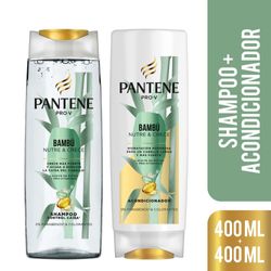 Pack Shampoo + acondicionador Pantene bambú 2 un de 400 ml