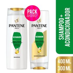 Pack Shampoo Pantene restauración 400 ml + acondicionador restauración 300 ml