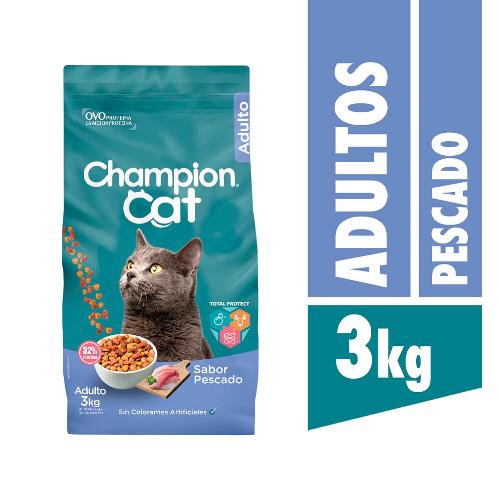 Alimento gato adulto Champion Cat pescado 3 Kg