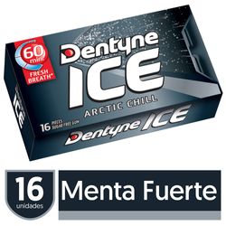 Chicle Dentyne ice menta fuerte sin azúcar 16 un