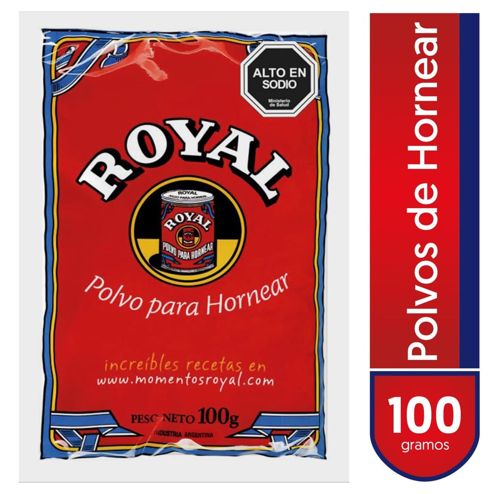 Polvos de hornear Royal sobre 100 g