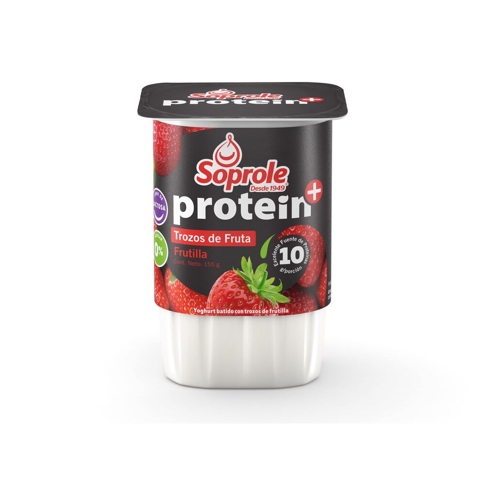 Yoghurt Soprole proteína trozos frutilla 155 g