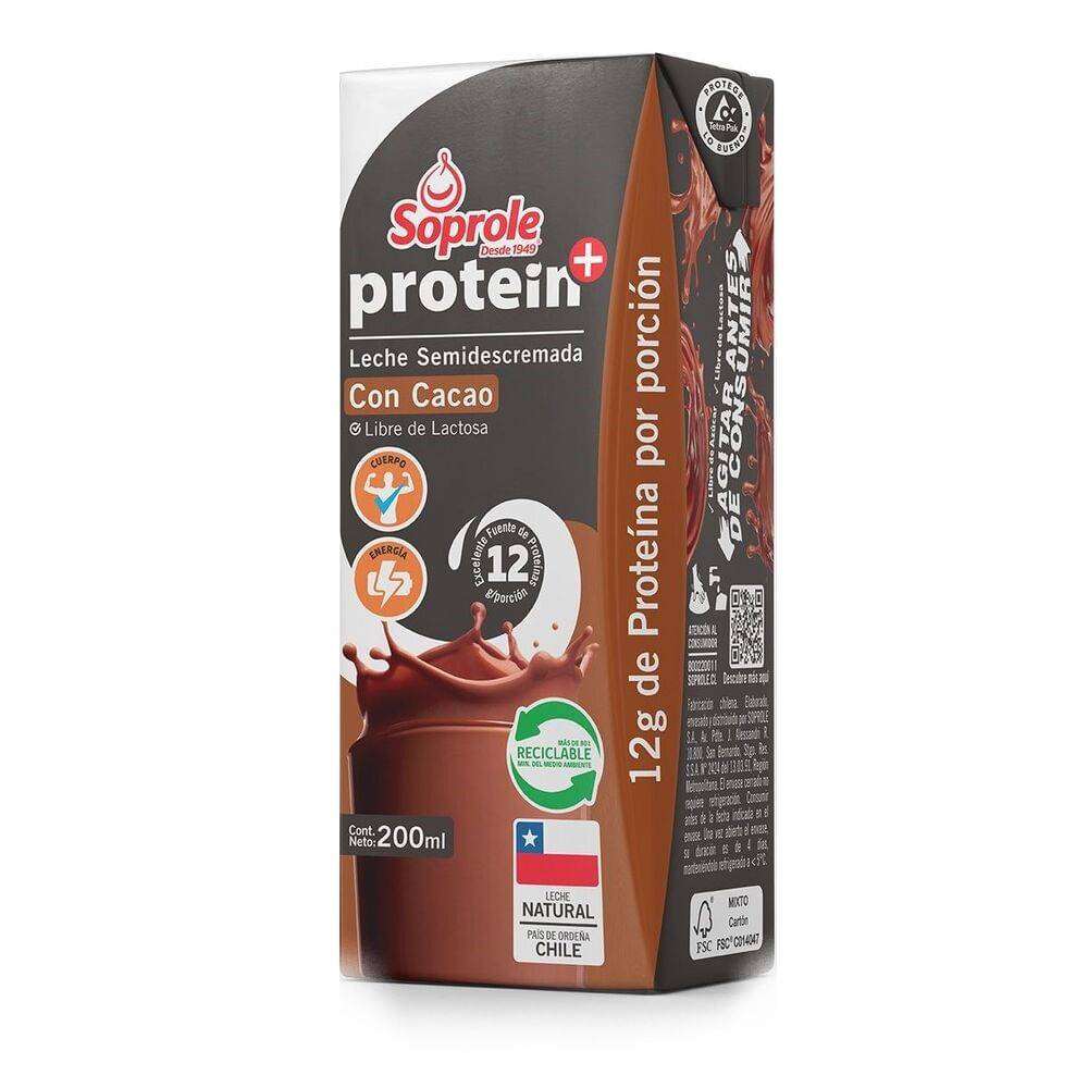 Leche proteína Soprole chocolate 200 ml