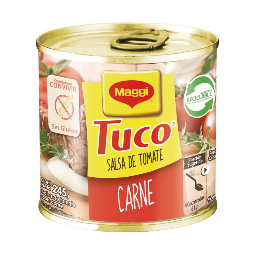 Salsa de tomate Maggi Tuco con carne lata 245 g