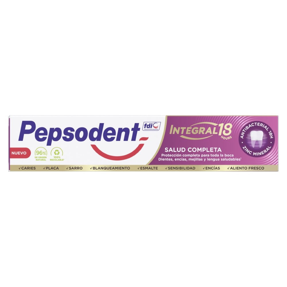 Pasta dental Pepsodent integral 18 salud completa 75 ml
