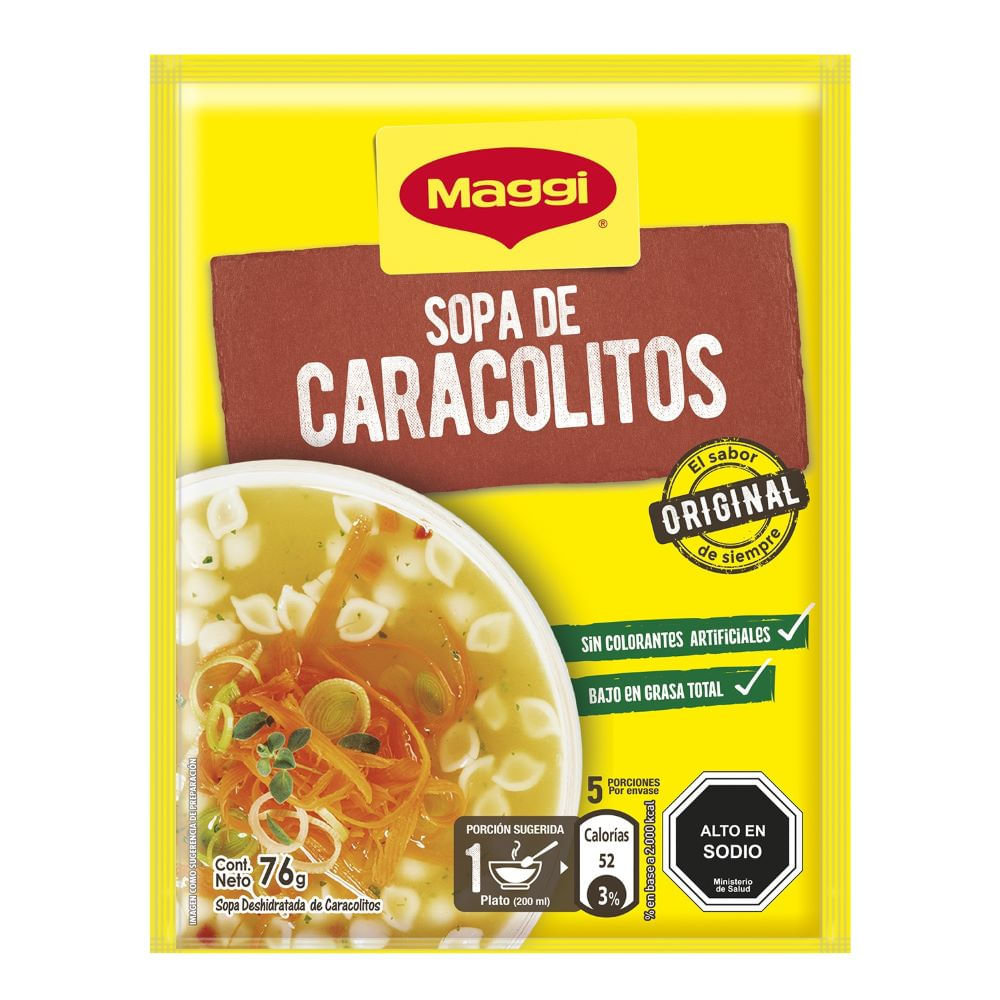 Sopa Maggi caracolitos sobre 76 g Sopa Maggi caracolitos sobre 76 g