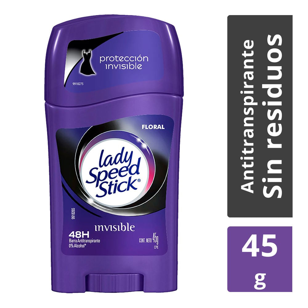 Desodorante Lady Speed Stick invisible floral barra 45 g