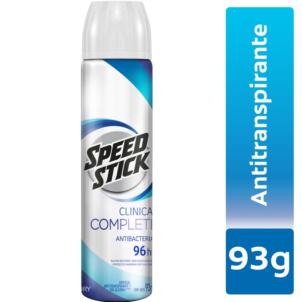 Desodorante spray Speed Stick clinical complete antibacterial 93 g