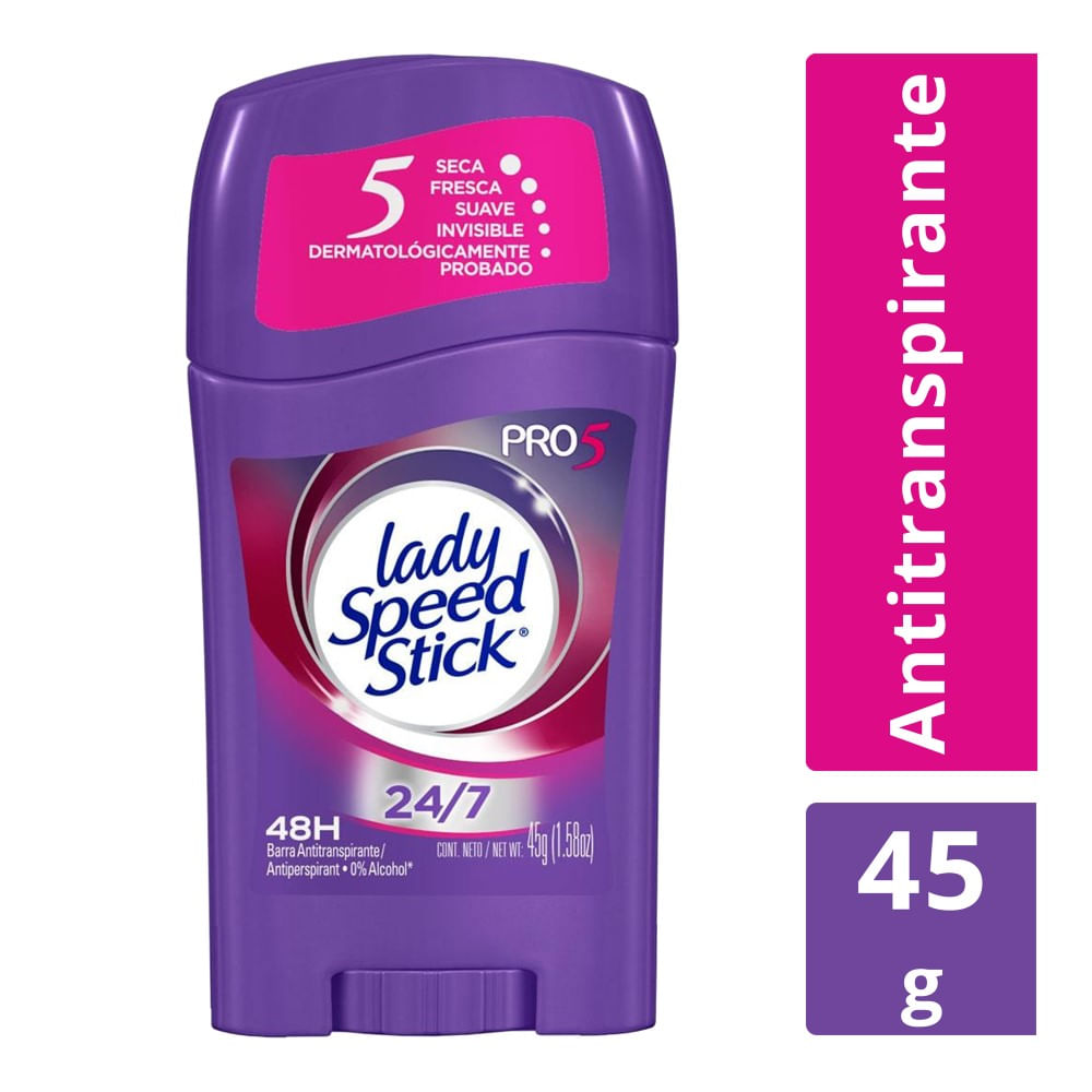 Desodorante Lady Speed Stick pro5 barra 45 g