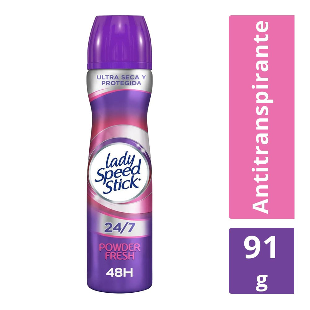 Desodorante spray Lady Speed Stick 24/7 powder fresh 91 g