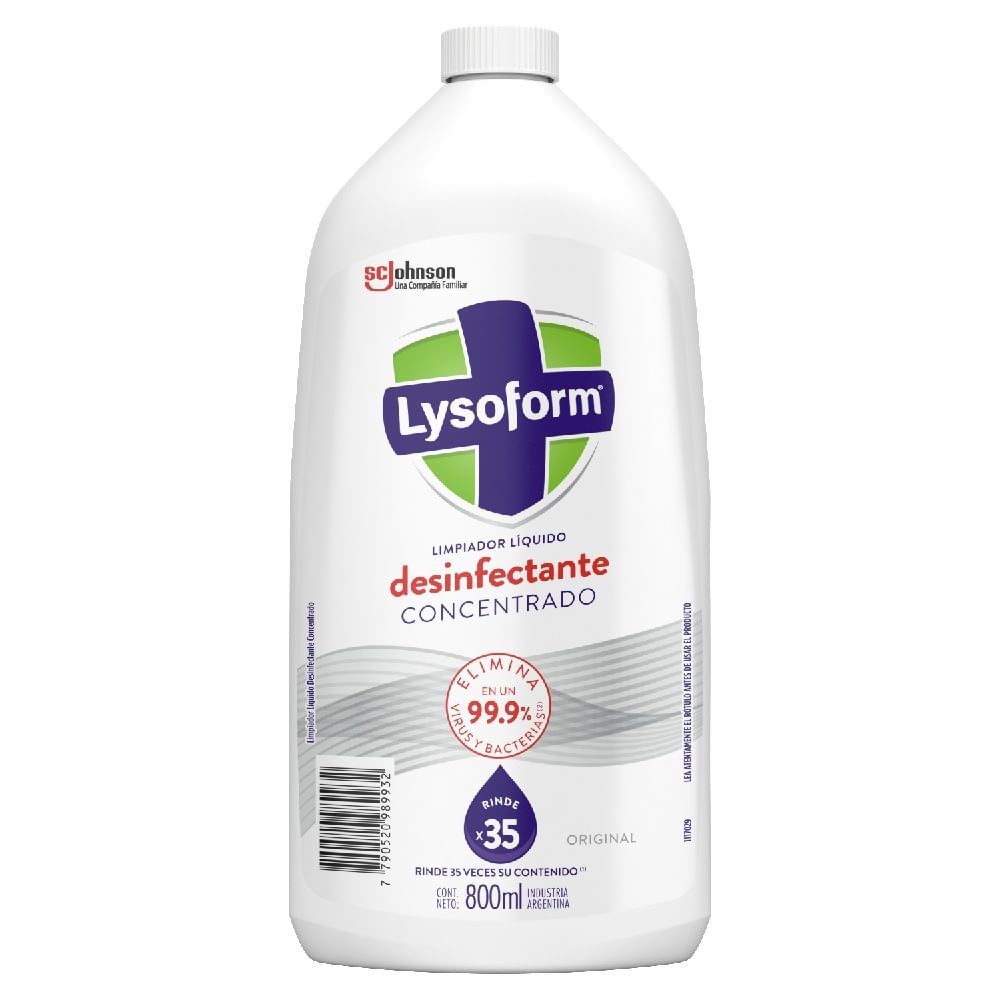 Limpiador líquido desinfectante Lysoform original 800 ml