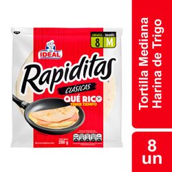 Tortillas Rapiditas Ideal bolsa 8 un