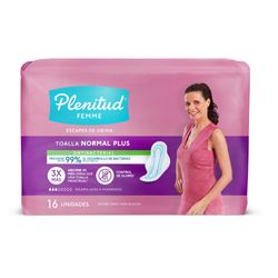 Toalla adulto Plenitud femme antibacterial normal plus 16 un