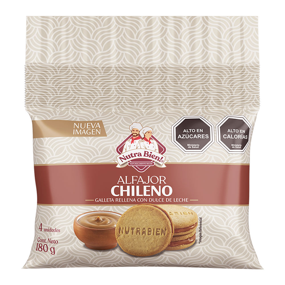 Pack Alfajor chileno Nutra Bien 4 un de 45 g