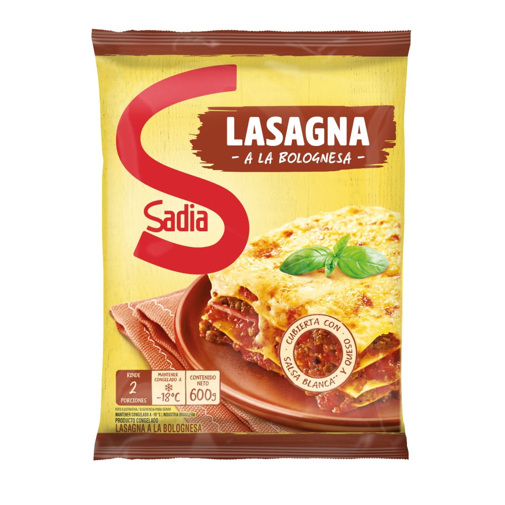 Lasagna Bolognesa Sadia bolsa 600 g
