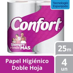 Papel higiénico Confort doble hoja 4 un de 25 m